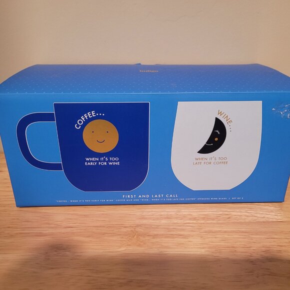 Coffee Cup and Stemless Wine Glass Set - Picture 2 of 4